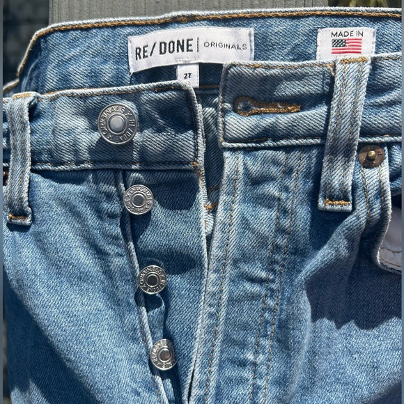 ♥️RE/DONE Originals Skinny Jeans Raw Hem Cotton | Size 27 - Picture 7 of 9
